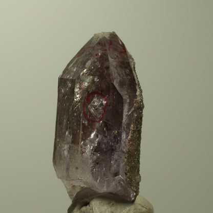 Enhydro Harlekin Skelett Phantom Amethyst Analcim, 3x Blase Streep Mine Namibia 38*20*17mm #15214
