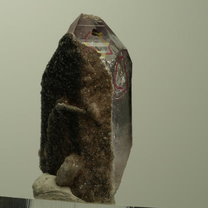 Enhydro Harlekin Skelett Phantom Amethyst Analcim, 3x Blase Streep Mine Namibia 38*20*17mm #15214