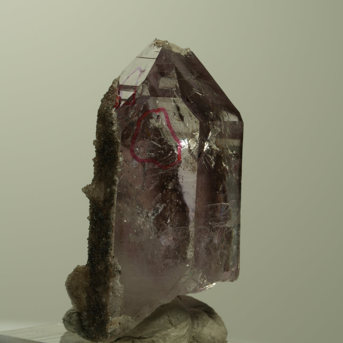 Enhydro Harlekin Skelett Phantom Amethyst Analcim, 3x Blase Streep Mine Namibia 38*20*17mm #15214