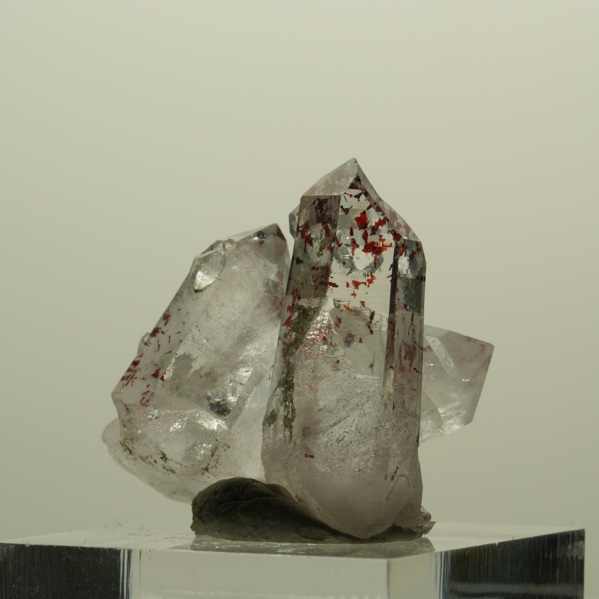 Harlekin Lemurian Rauchquarz mit Analcim Streep Mine, Namibia 30*25*18mm #15216