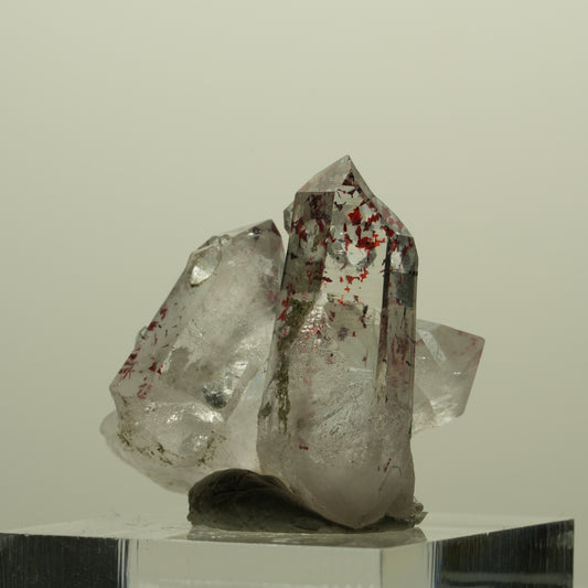 Harlekin Lemurian Rauchquarz mit Analcim Streep Mine, Namibia 30*25*18mm #15216