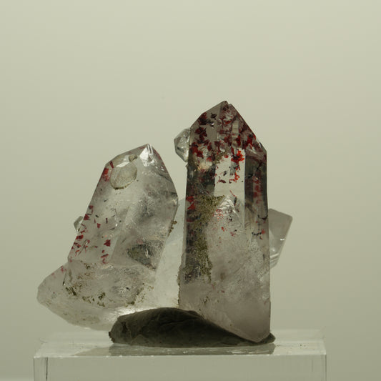Harlekin Lemurian Rauchquarz mit Analcim Streep Mine, Namibia 30*25*18mm #15216