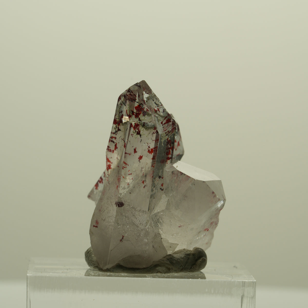 Harlekin Lemurian Rauchquarz mit Analcim Streep Mine, Namibia 30*25*18mm #15216