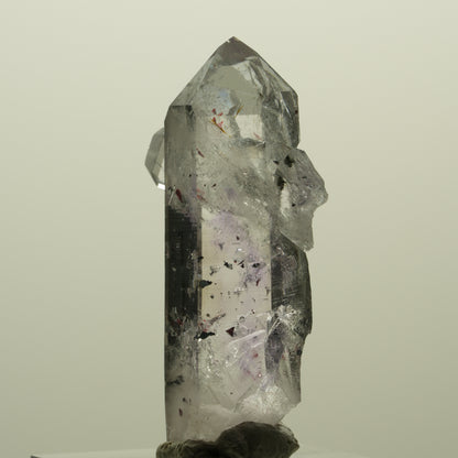 Harlekin Lemurian Phantom Amethyst mit Prehnit, Epidot Streep Mine, Namibia 41*21*15mm #15217