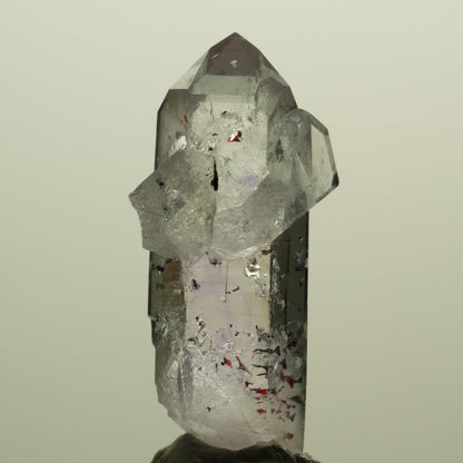 Harlekin Lemurian Phantom Amethyst mit Prehnit, Epidot Streep Mine, Namibia 41*21*15mm #15217