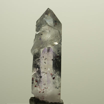 Harlekin Lemurian Phantom Amethyst mit Prehnit, Epidot Streep Mine, Namibia 41*21*15mm #15217