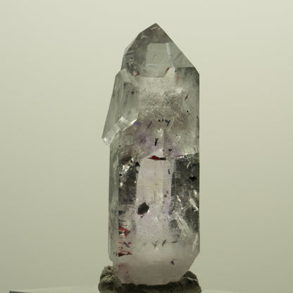 Harlekin Lemurian Phantom Amethyst mit Prehnit, Epidot Streep Mine, Namibia 41*21*15mm #15217