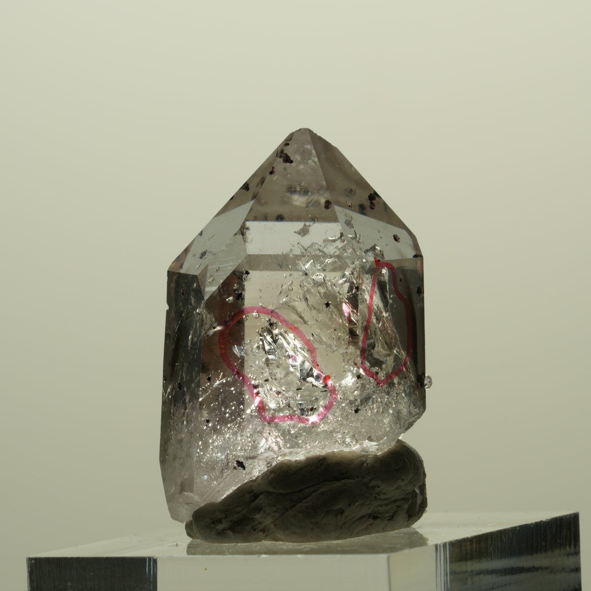 Enhydro Harlekin Skelett Phantom Amethyst Analcim, 3x Blase Streep Mine Namibia 30*18*16mm #15218