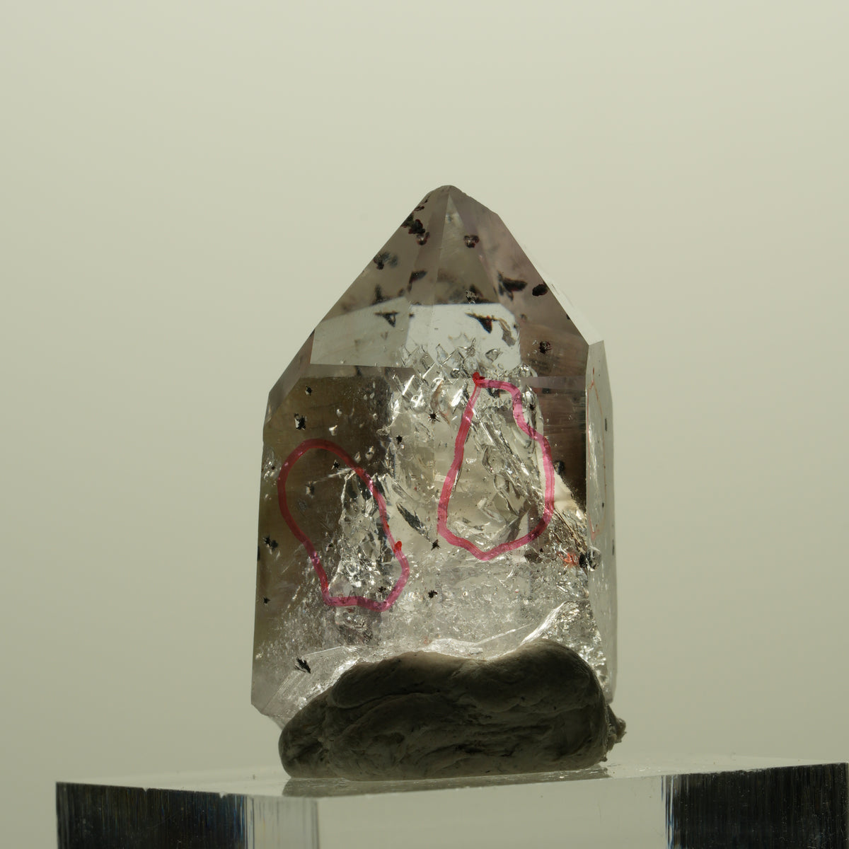 Enhydro Harlekin Skelett Phantom Amethyst Analcim, 3x Blase Streep Mine Namibia 30*18*16mm #15218