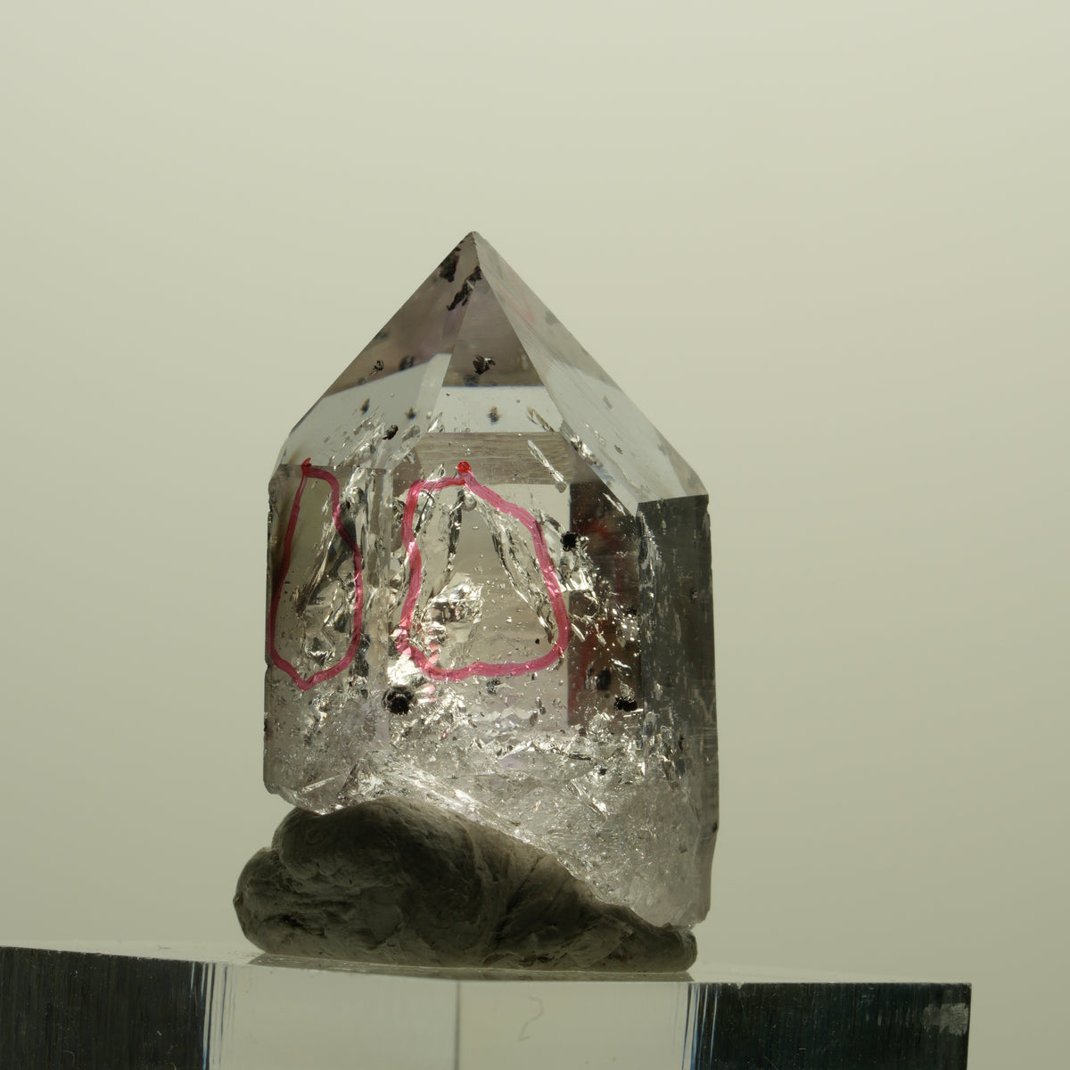 Enhydro Harlekin Skelett Phantom Amethyst Analcim, 3x Blase Streep Mine Namibia 30*18*16mm #15218
