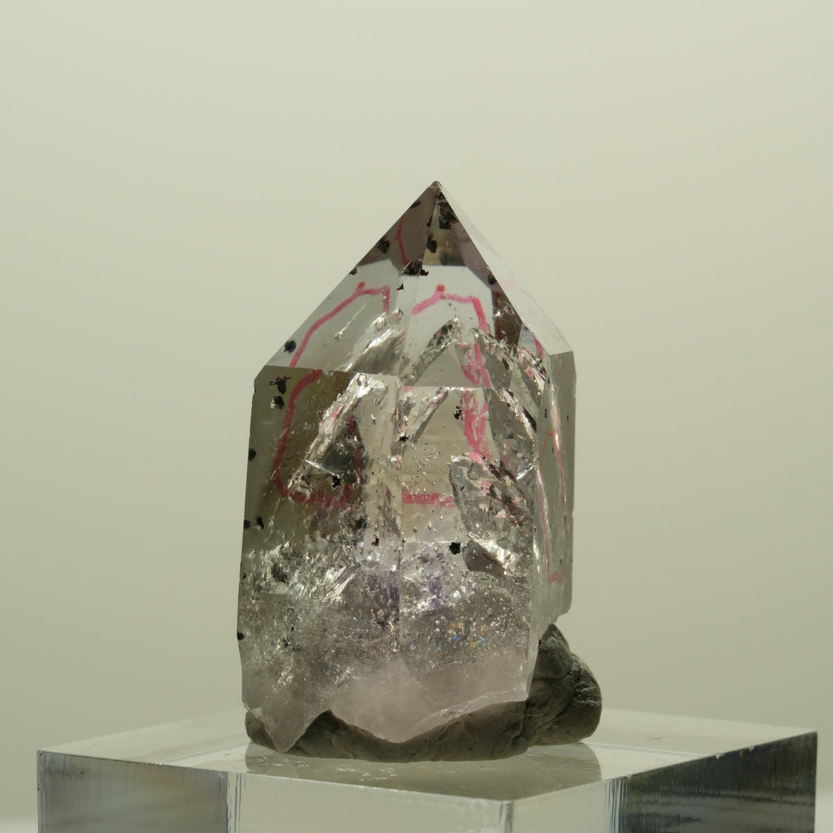Enhydro Harlekin Skelett Phantom Amethyst Analcim, 3x Blase Streep Mine Namibia 30*18*16mm #15218