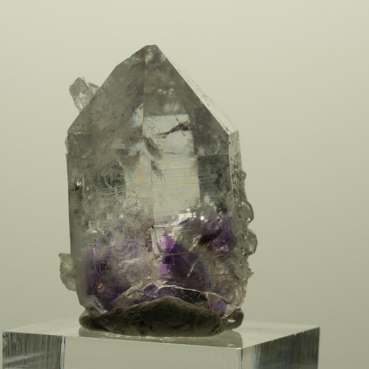 Lemurian Skelett Phantom Amethyst mit Analcim, Prehnit Streep Mine, Namibia 34*23*25mm #15219