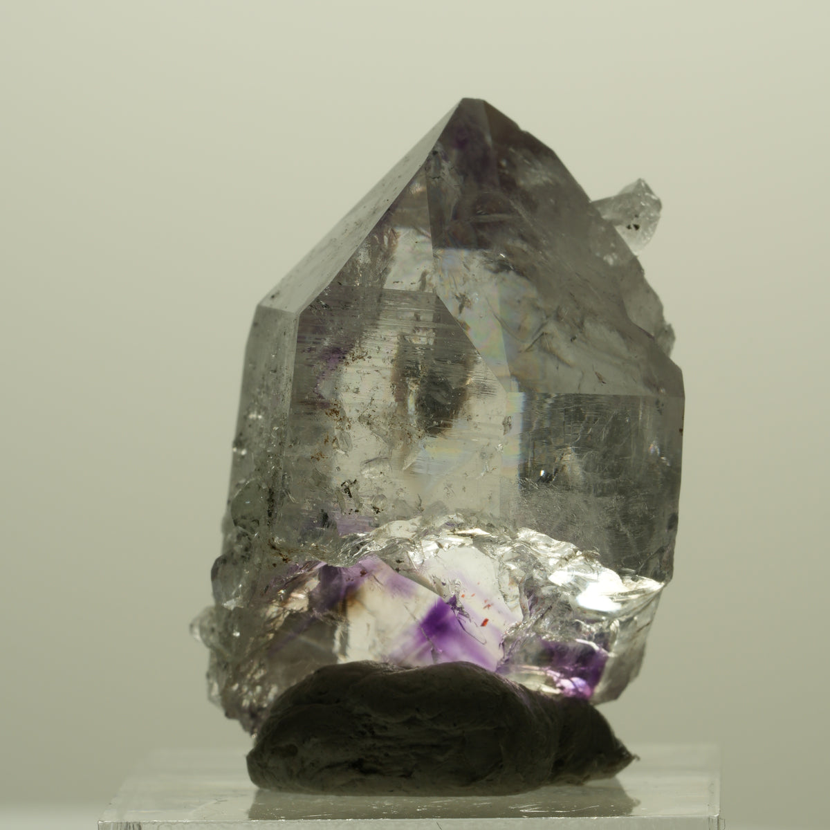 Lemurian Skelett Phantom Amethyst mit Analcim, Prehnit Streep Mine, Namibia 34*23*25mm #15219