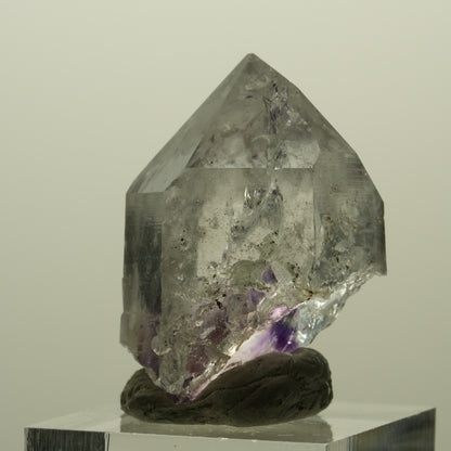 Lemurian Skelett Phantom Amethyst mit Analcim, Prehnit Streep Mine, Namibia 34*23*25mm #15219