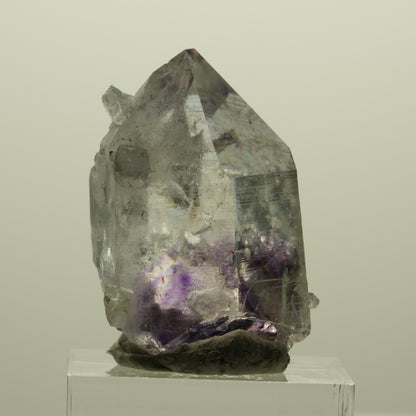 Lemurian Skelett Phantom Amethyst mit Analcim, Prehnit Streep Mine, Namibia 34*23*25mm #15219