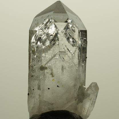 Skelett Phantom Rauchquarz mit Epidot, Hämatit, Prehnit Streep Mine, Namibia 43*25*14mm #15220