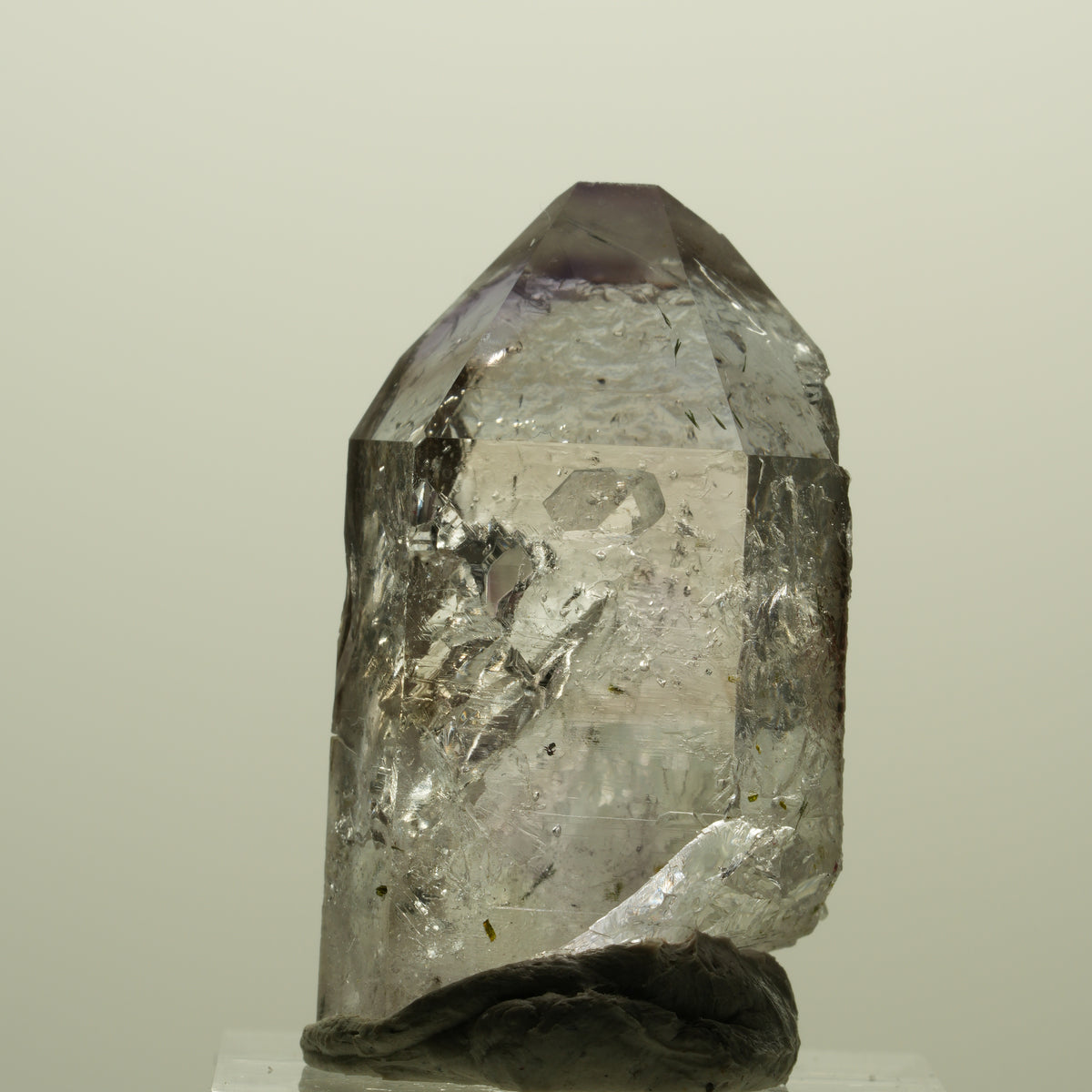 Enhydro Skelett Phantom Amethyst, Epidot, Prehnit, 1x Blase Streep Mine Namibia 36*22*23mm #15221