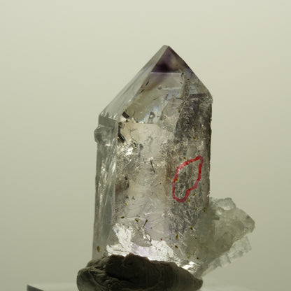 Enhydro Skelett Phantom Amethyst, Epidot, Prehnit, 1x Blase Streep Mine Namibia 36*22*23mm #15221