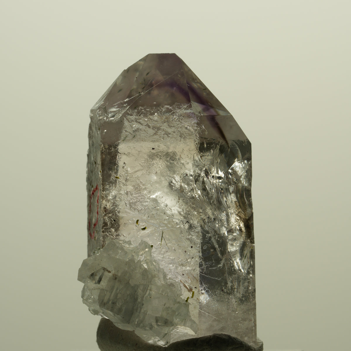 Enhydro Skelett Phantom Amethyst, Epidot, Prehnit, 1x Blase Streep Mine Namibia 36*22*23mm #15221