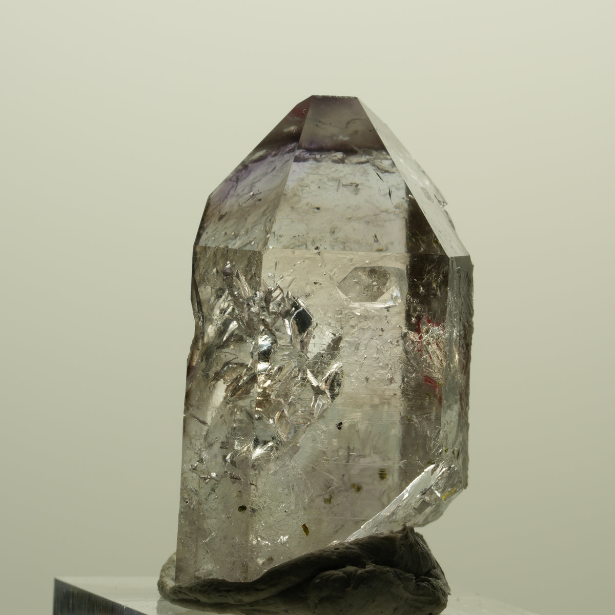 Enhydro Skelett Phantom Amethyst, Epidot, Prehnit, 1x Blase Streep Mine Namibia 36*22*23mm #15221