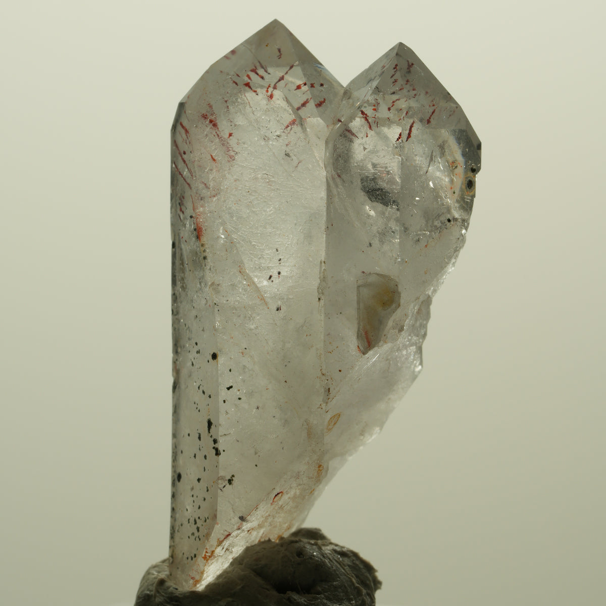 Harlekin Lemurian Skelett Phantom Rauchquarz Streep Mine, Namibia 45*22*16mm #15222