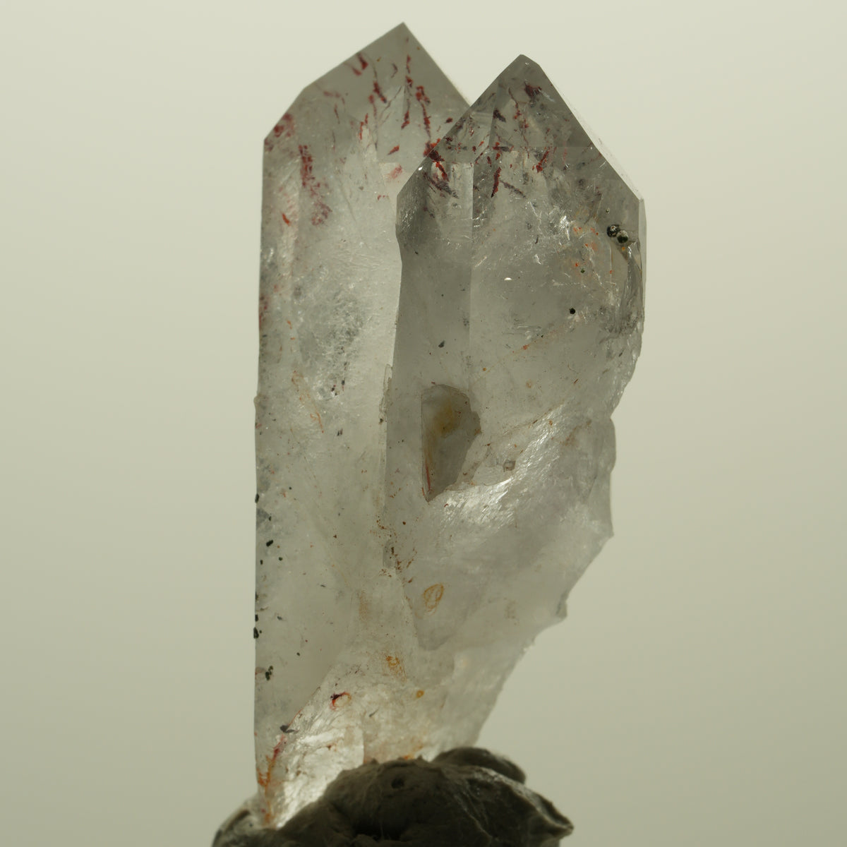Harlekin Lemurian Skelett Phantom Rauchquarz Streep Mine, Namibia 45*22*16mm #15222