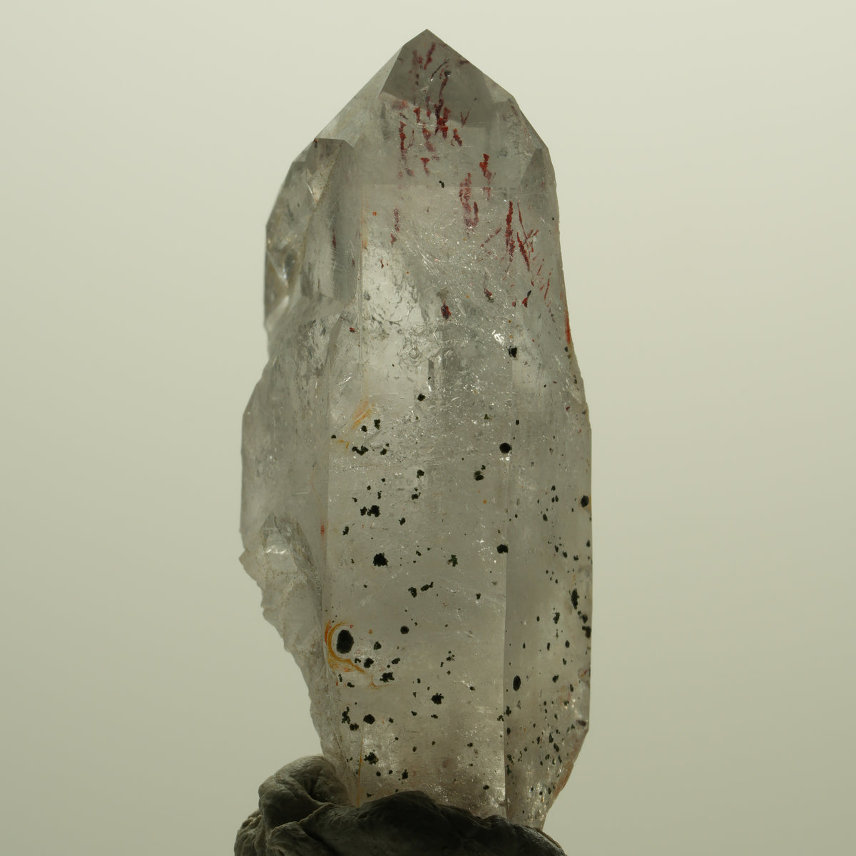 Harlekin Lemurian Skelett Phantom Rauchquarz Streep Mine, Namibia 45*22*16mm #15222