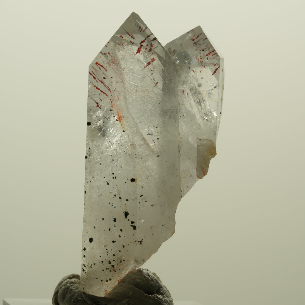 Harlekin Lemurian Skelett Phantom Rauchquarz Streep Mine, Namibia 45*22*16mm #15222