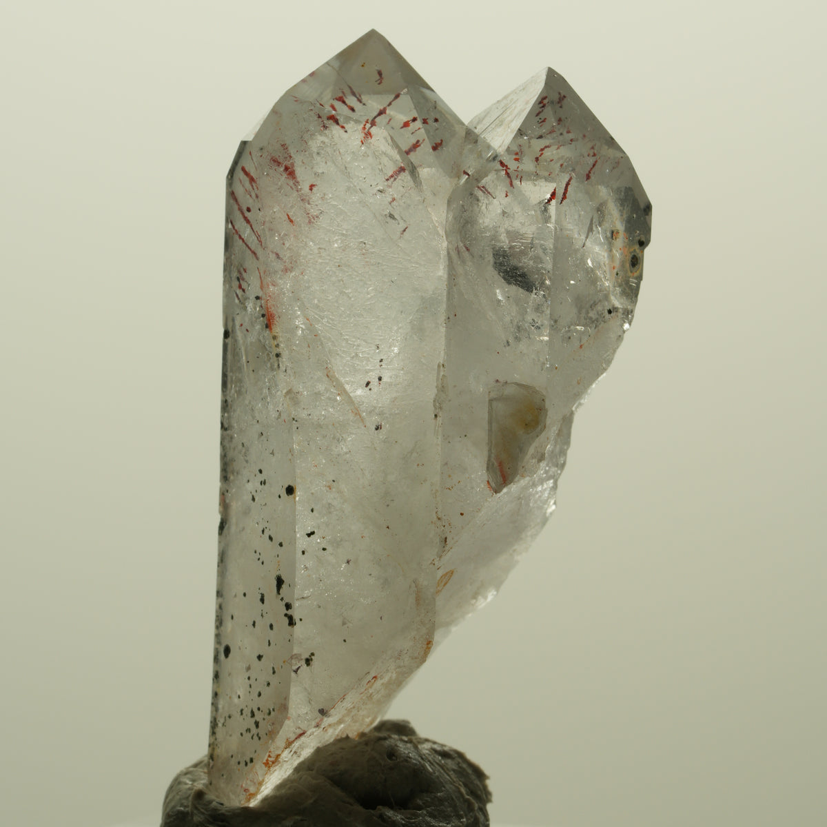 Harlekin Lemurian Skelett Phantom Rauchquarz Streep Mine, Namibia 45*22*16mm #15222
