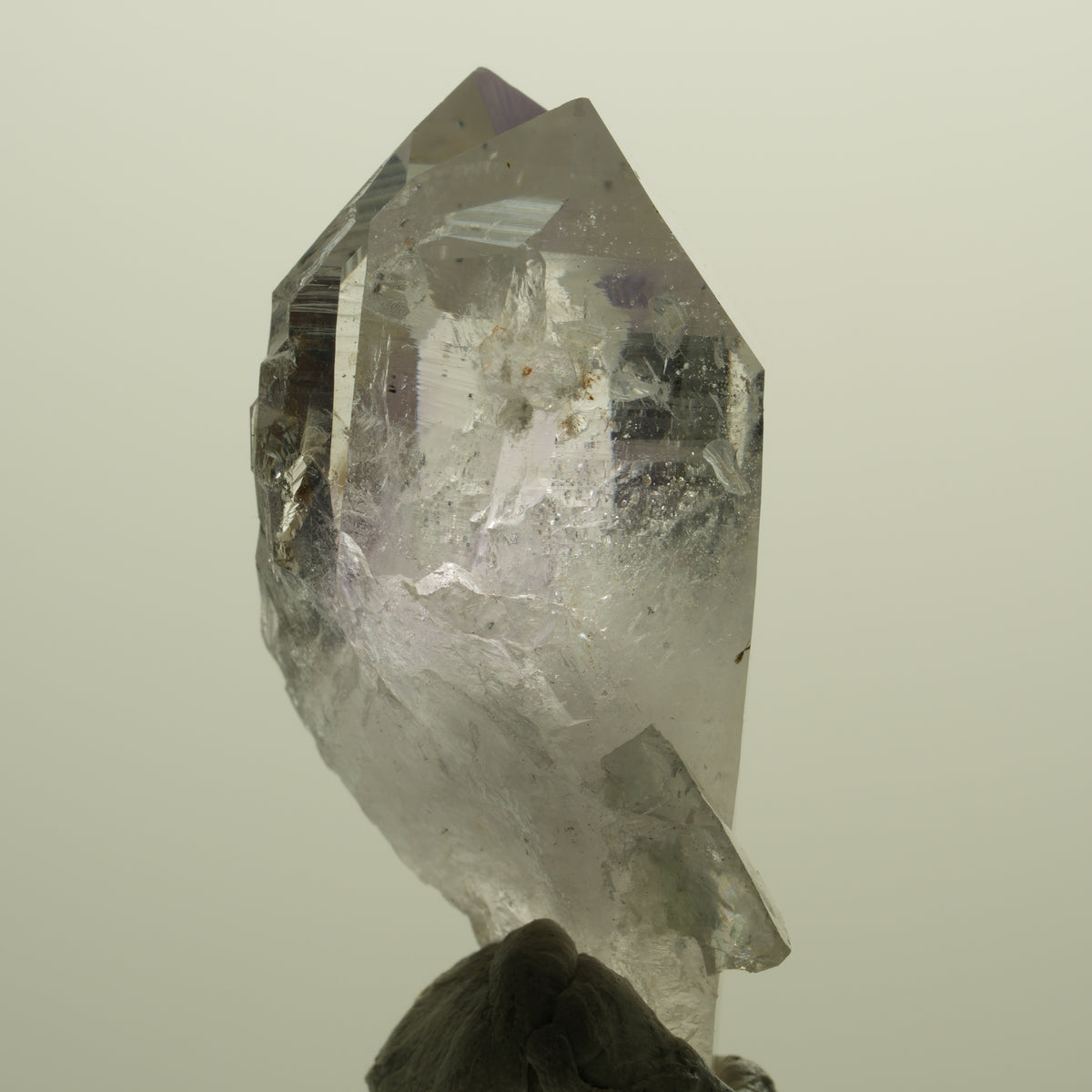 Lemurian Phantom Amethyst, Calcit, Hämatit, Epidot, Prehnit Streep Mine Namibia 42*19*19mm #15223
