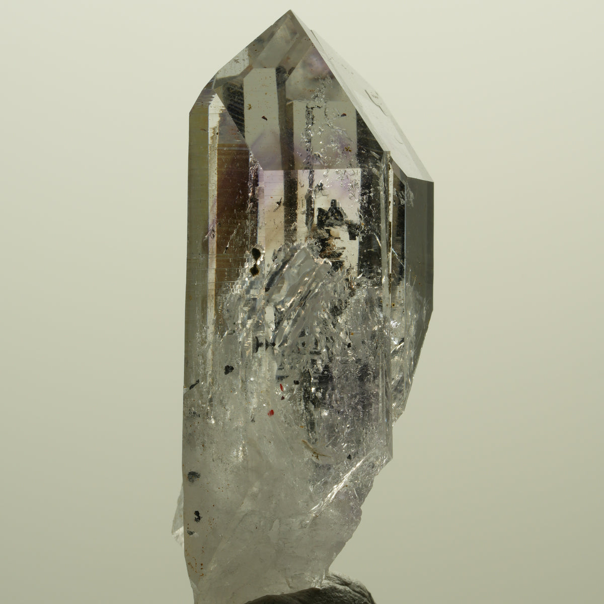 Harlekin Lemurian Phantom Amethyst mit Epidot Streep Mine, Namibia 49*18*17mm #15224