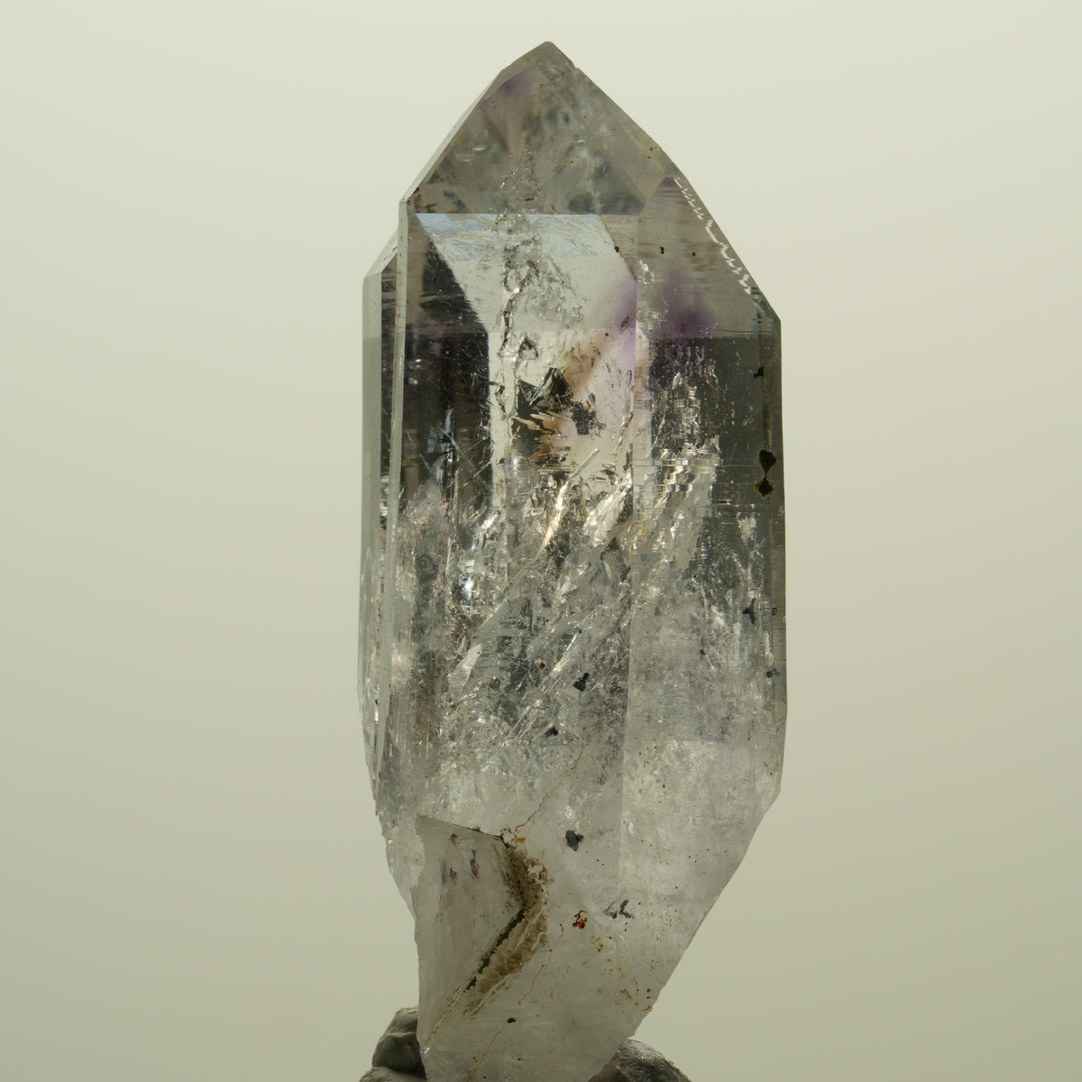 Harlekin Lemurian Phantom Amethyst mit Epidot Streep Mine, Namibia 49*18*17mm #15224