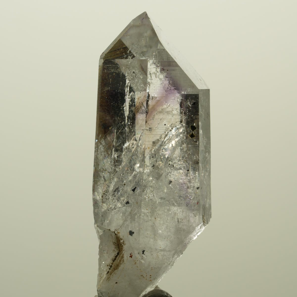 Harlekin Lemurian Phantom Amethyst mit Epidot Streep Mine, Namibia 49*18*17mm #15224