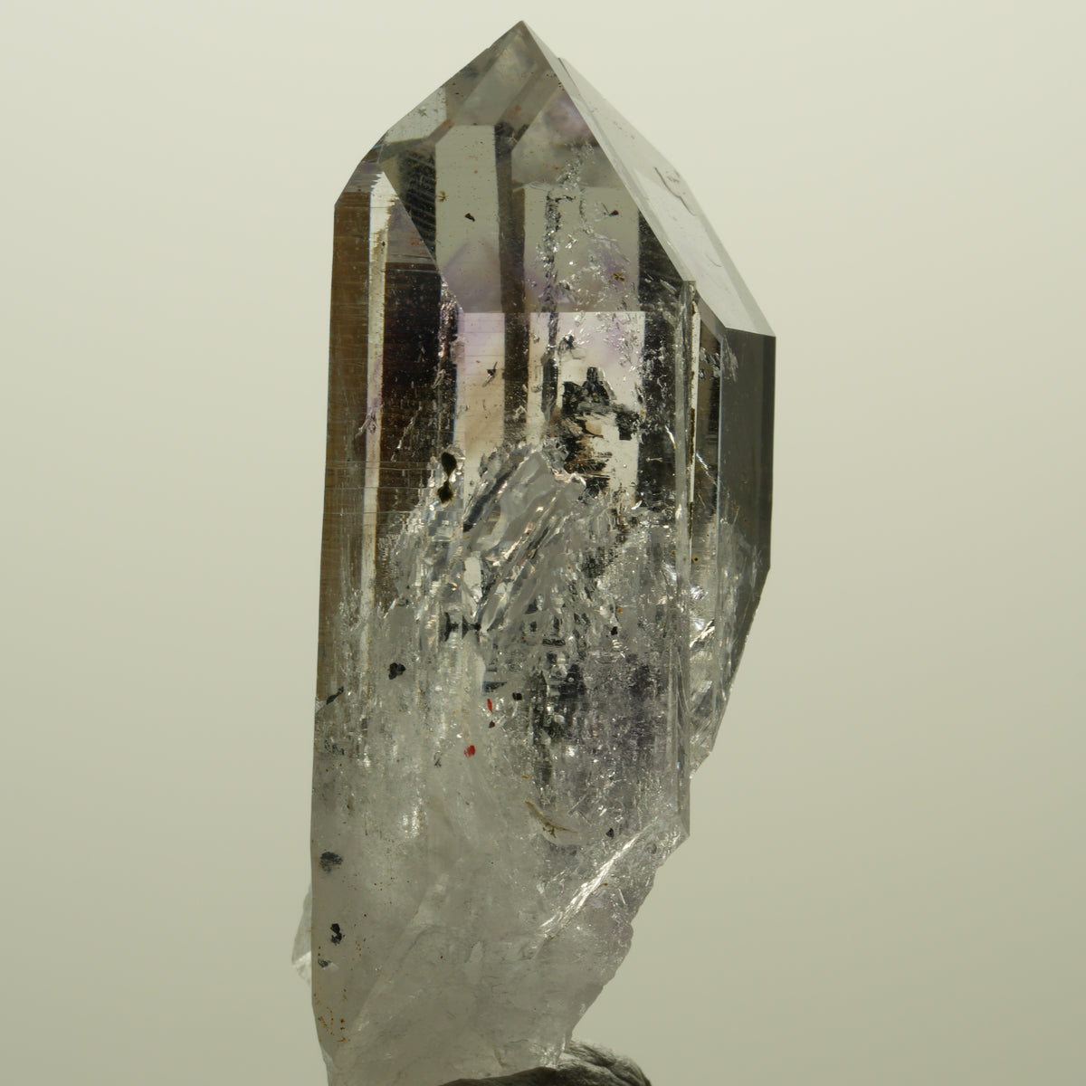 Harlekin Lemurian Phantom Amethyst mit Epidot Streep Mine, Namibia 49*18*17mm #15224