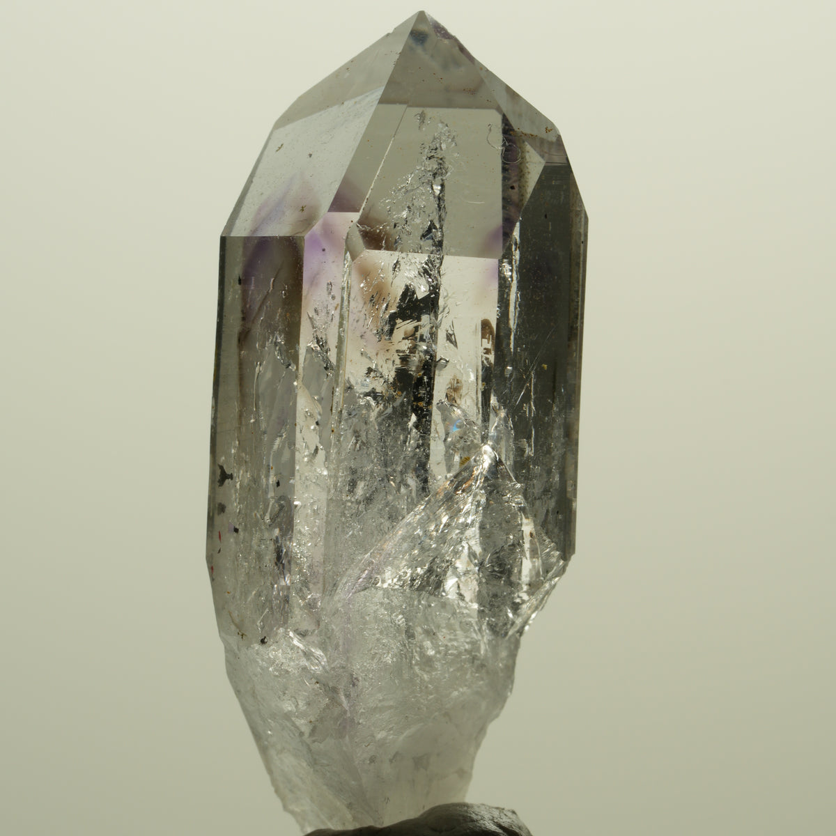 Harlekin Lemurian Phantom Amethyst mit Epidot Streep Mine, Namibia 49*18*17mm #15224