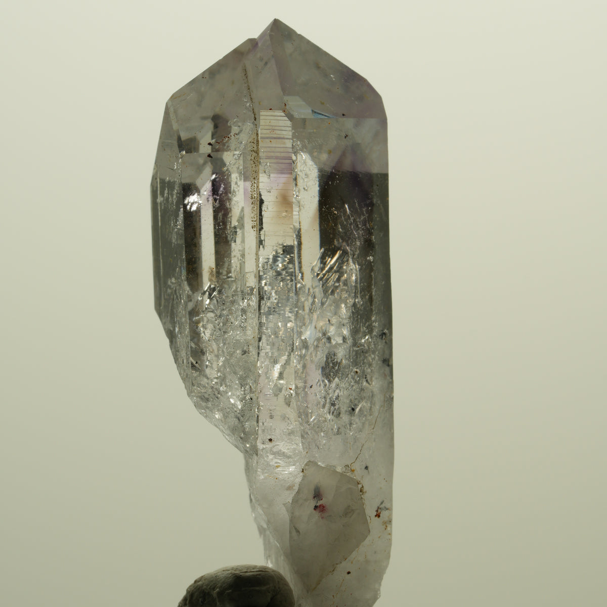 Harlekin Lemurian Phantom Amethyst mit Epidot Streep Mine, Namibia 49*18*17mm #15224