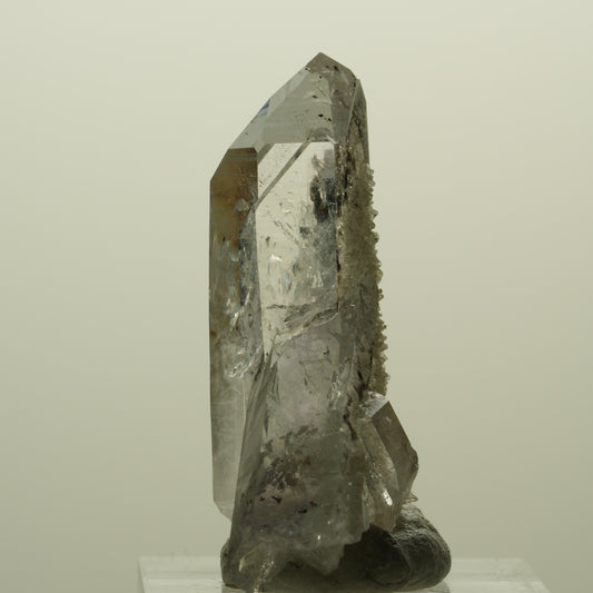 Harlekin Lemurian Phantom Amethyst mit Prehnit Streep Mine, Namibia 40*23*16mm #15225
