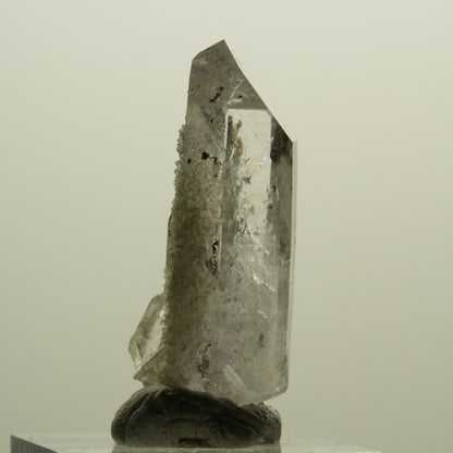 Harlekin Lemurian Phantom Amethyst mit Prehnit Streep Mine, Namibia 40*23*16mm #15225
