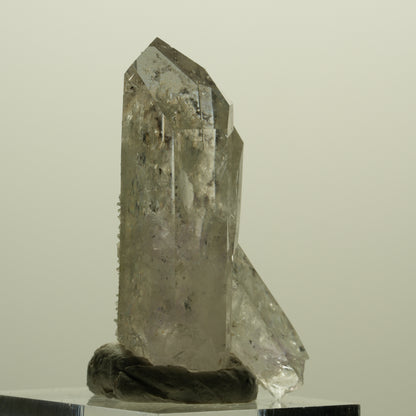 Harlekin Lemurian Phantom Amethyst mit Prehnit Streep Mine, Namibia 40*23*16mm #15225
