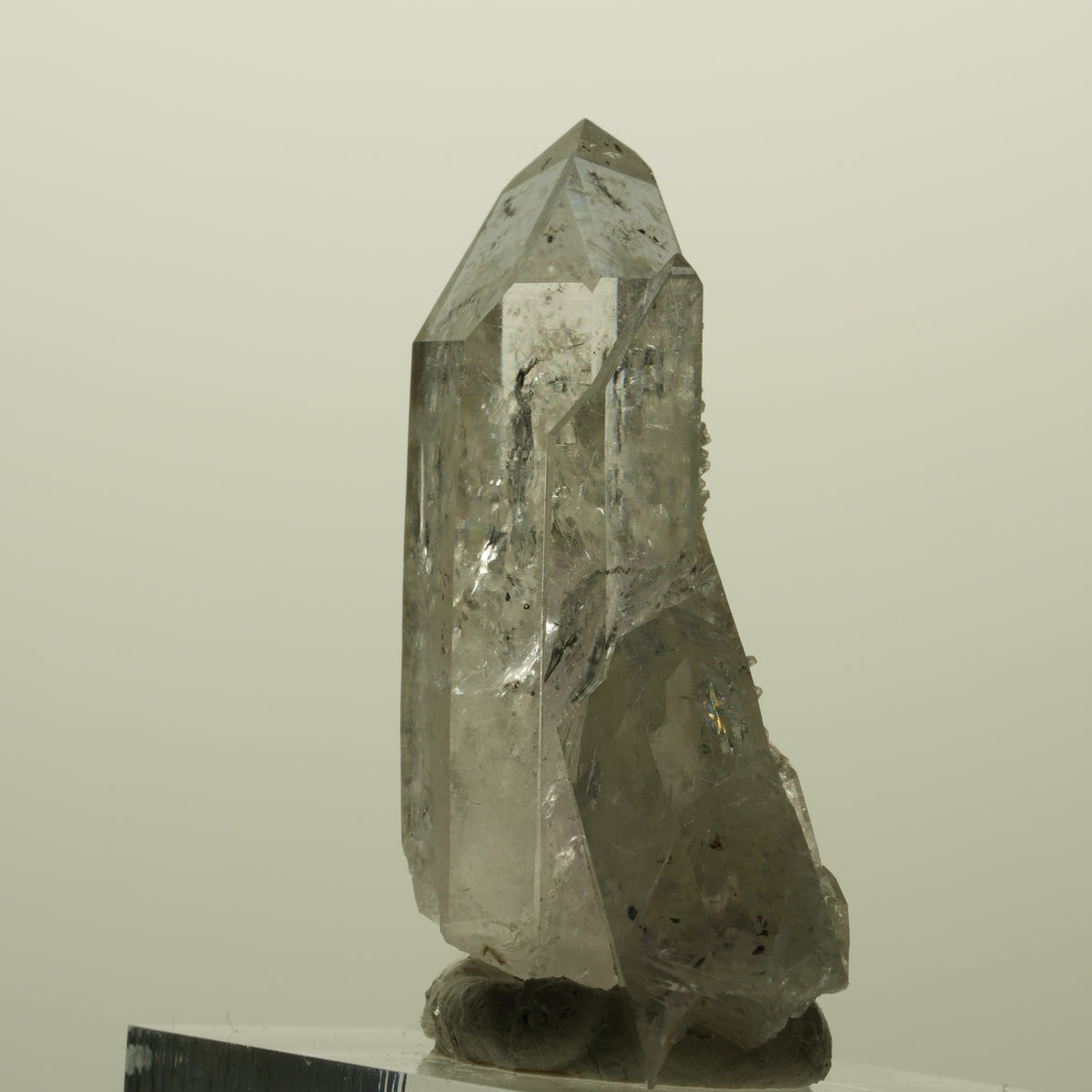Harlekin Lemurian Phantom Amethyst mit Prehnit Streep Mine, Namibia 40*23*16mm #15225