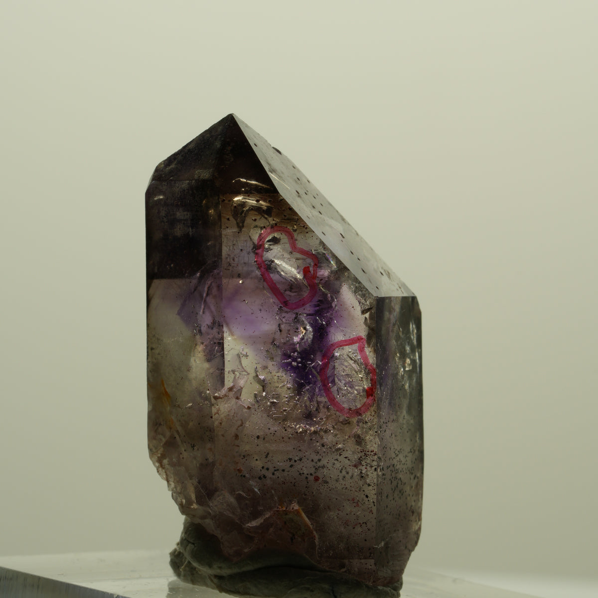 Enhydro Skelett Phantom Amethyst Spitze, 2x Blase Goboboseb, Namibia 34*18*14mm #15227