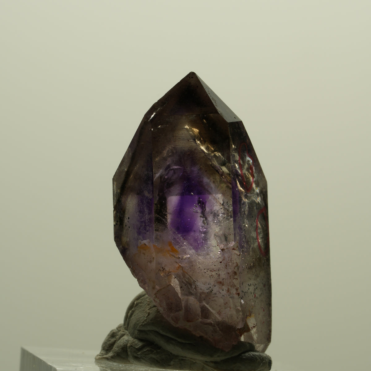 Enhydro Skelett Phantom Amethyst Spitze, 2x Blase Goboboseb, Namibia 34*18*14mm #15227
