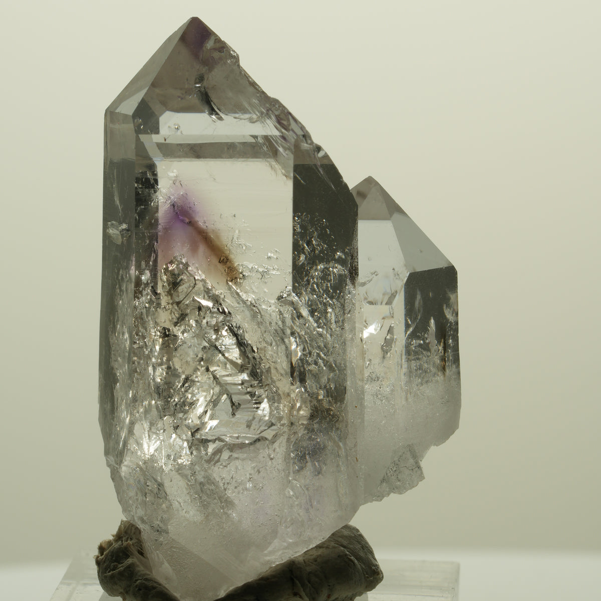 Harlekin Lemurian Skelett Phantom Amethyst Streep Mine, Namibia 43*27*22mm #15228