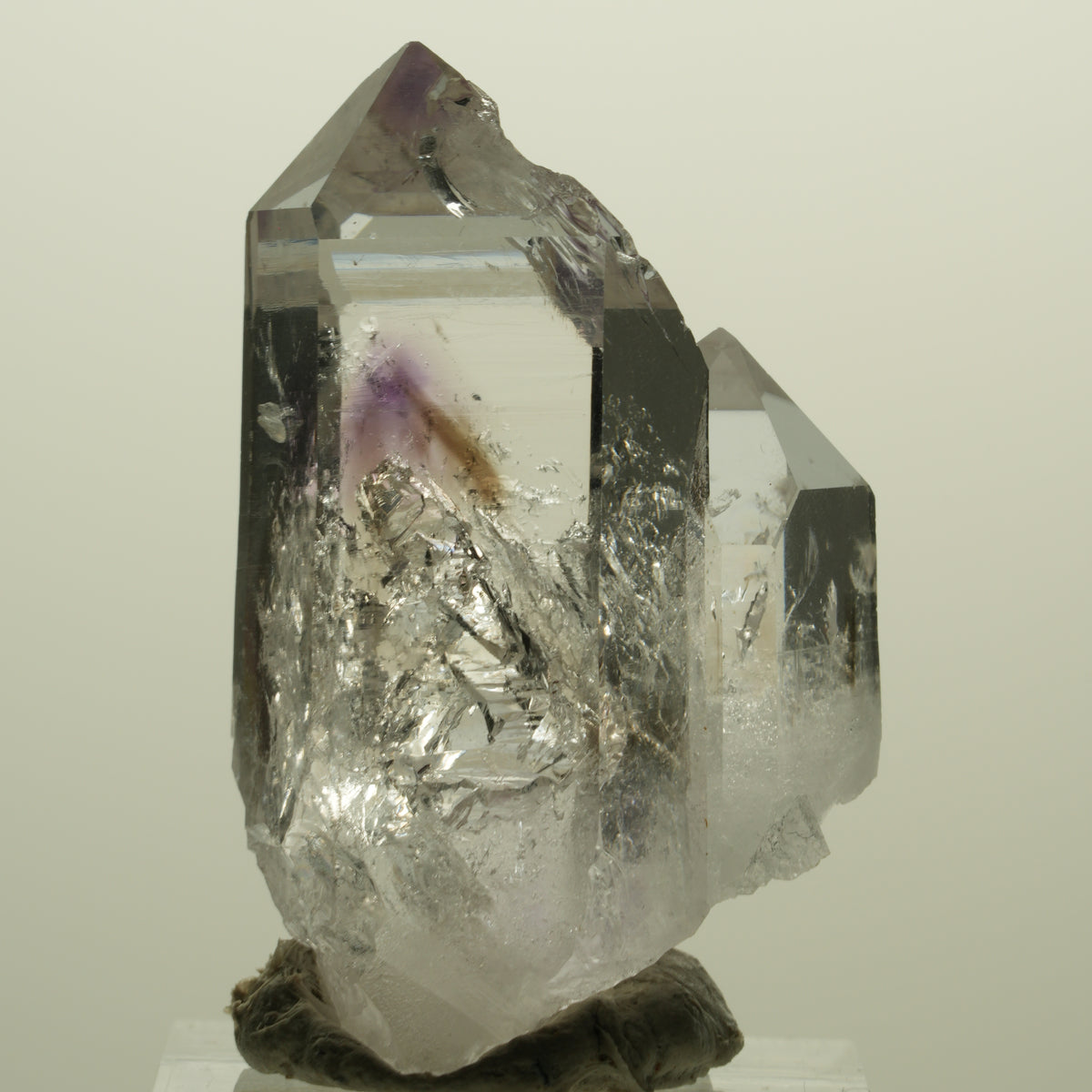 Harlekin Lemurian Skelett Phantom Amethyst Streep Mine, Namibia 43*27*22mm #15228