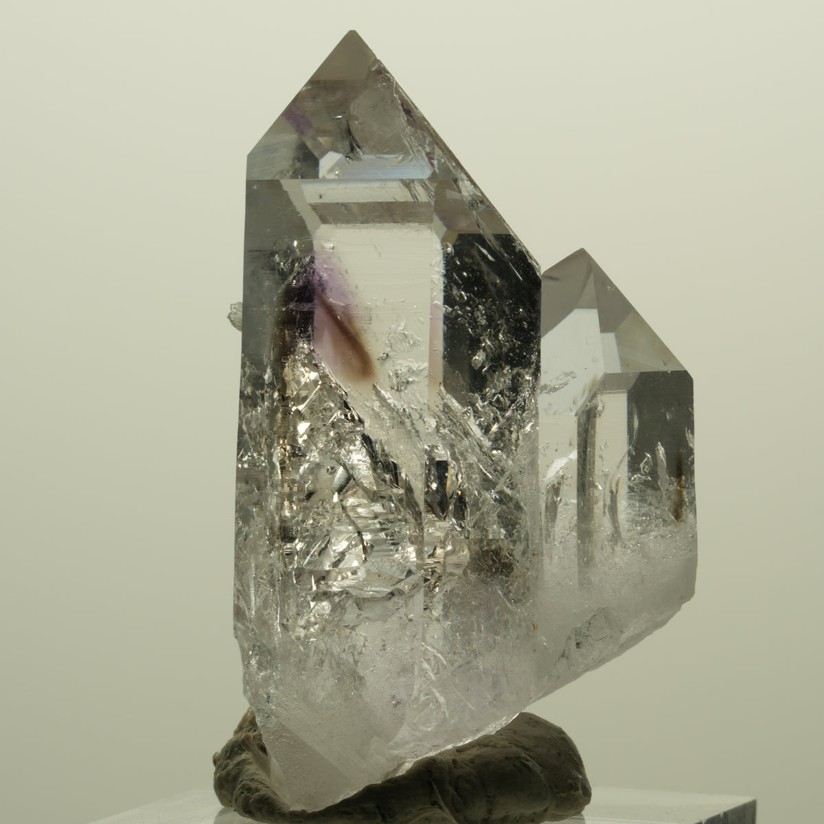 Harlekin Lemurian Skelett Phantom Amethyst Streep Mine, Namibia 43*27*22mm #15228