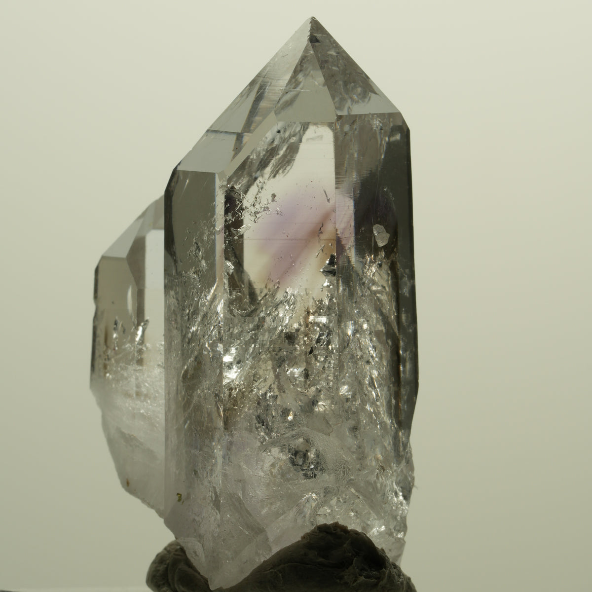 Harlekin Lemurian Skelett Phantom Amethyst Streep Mine, Namibia 43*27*22mm #15228