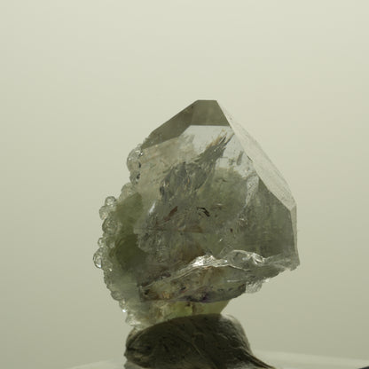 Lemurian Skelett Phantom Amethyst mit Analcim, Prehnit Streep Mine, Namibia 34*26*21mm #15229