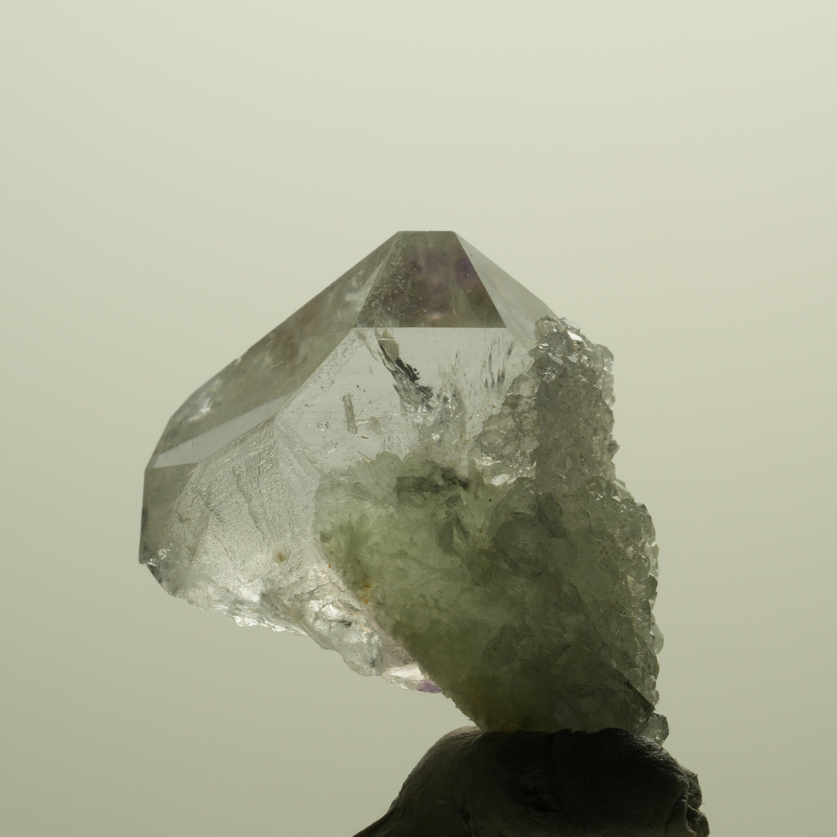 Lemurian Skelett Phantom Amethyst mit Analcim, Prehnit Streep Mine, Namibia 34*26*21mm #15229