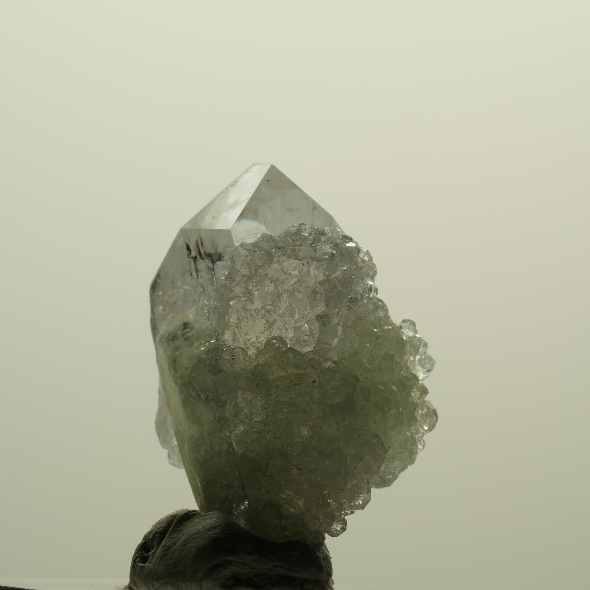 Lemurian Skelett Phantom Amethyst mit Analcim, Prehnit Streep Mine, Namibia 34*26*21mm #15229