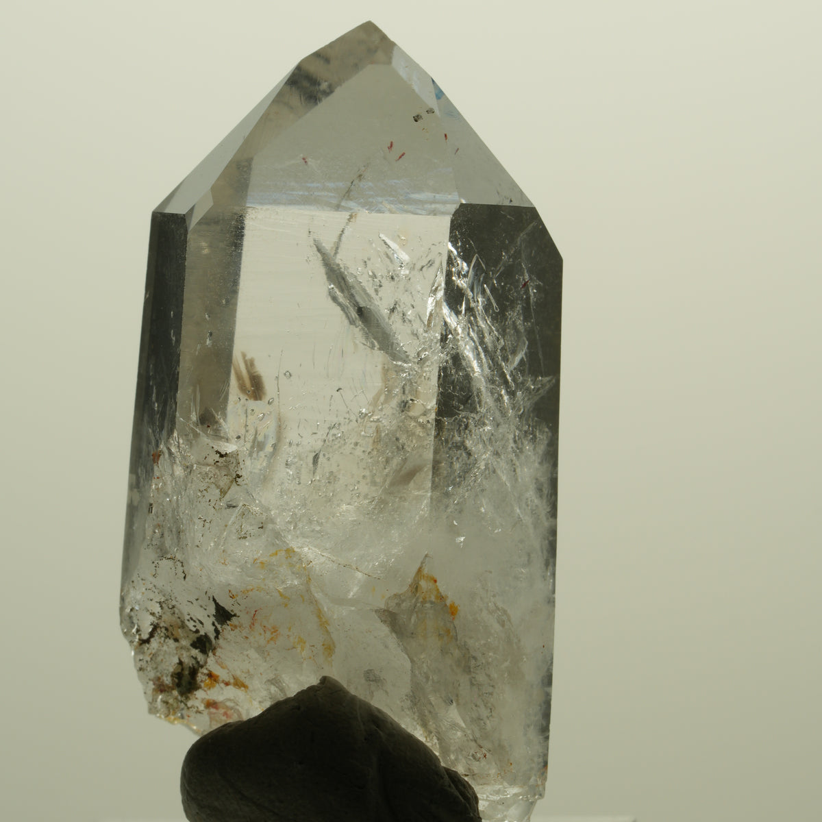 Harlekin Lemurian Skelett Phantom Rauchquarz Streep Mine, Namibia 43*24*15mm #15230